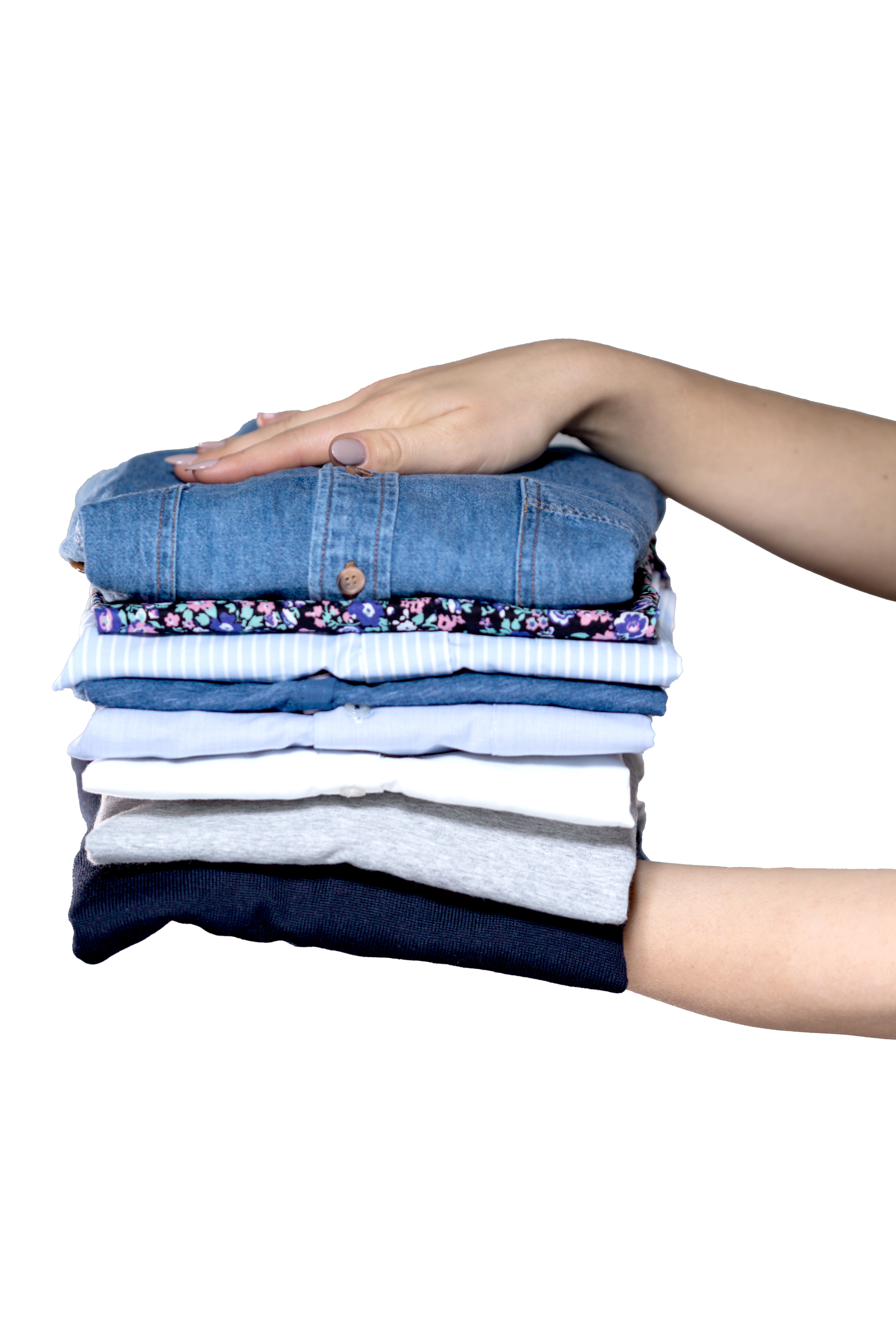 Stack of folded clothes
